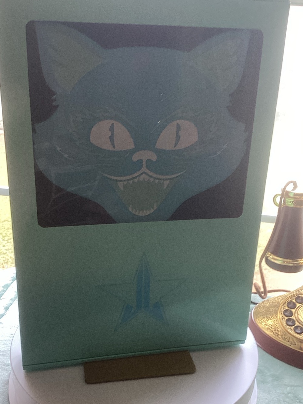 Jeffree Star Teal Blue Cat Display Box